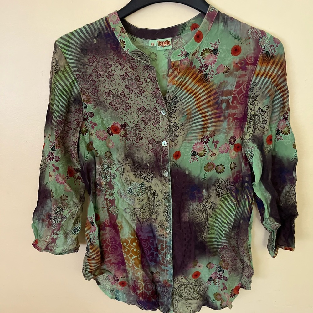 Tianello Multicolor Button Down Shirt